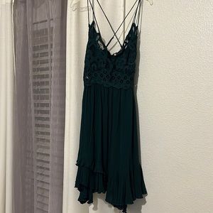 Free People Lace Emerald Dress